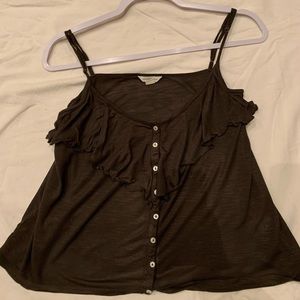 Soft button up tank top